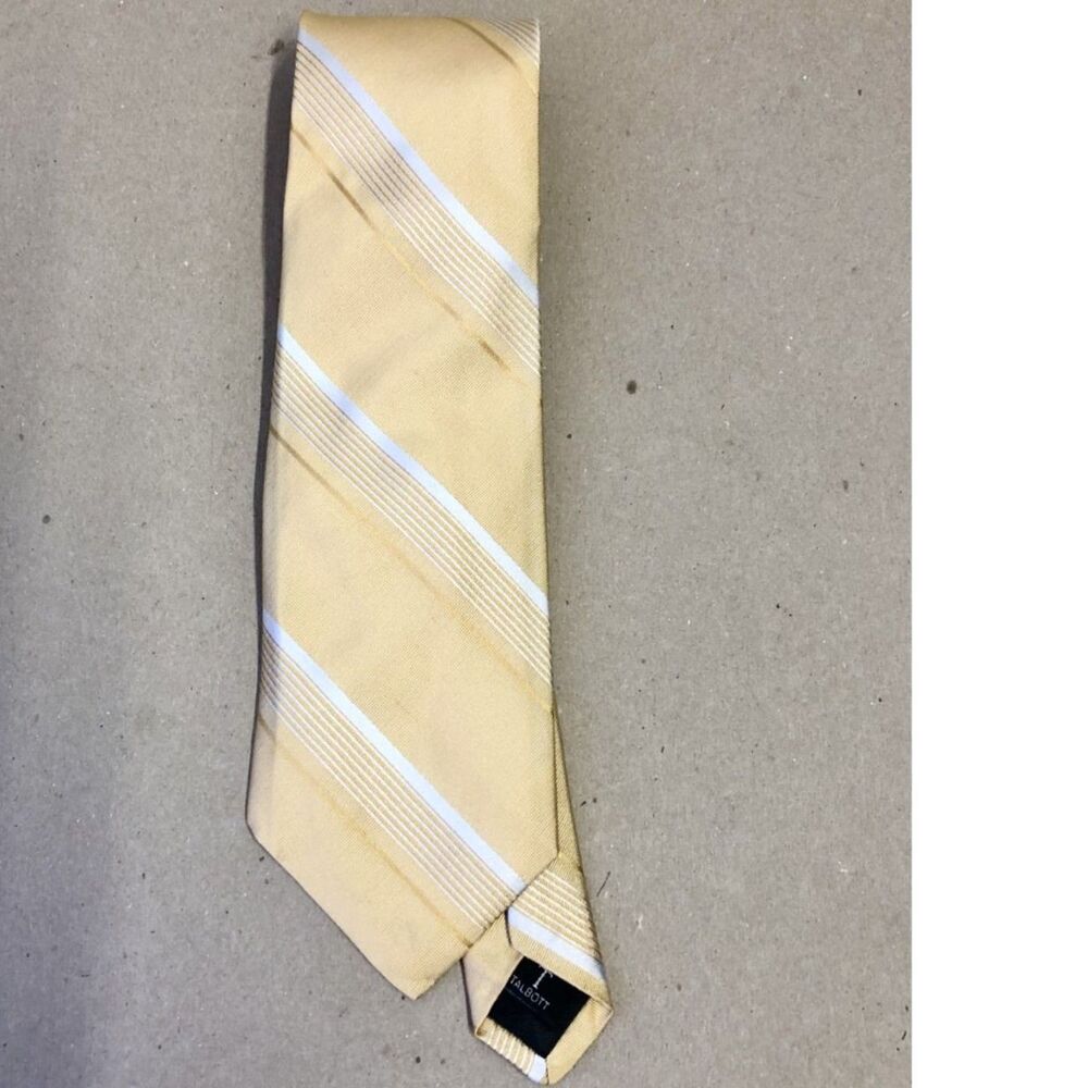 NWOT Robert Talbott Silk Tie Gold Stripe